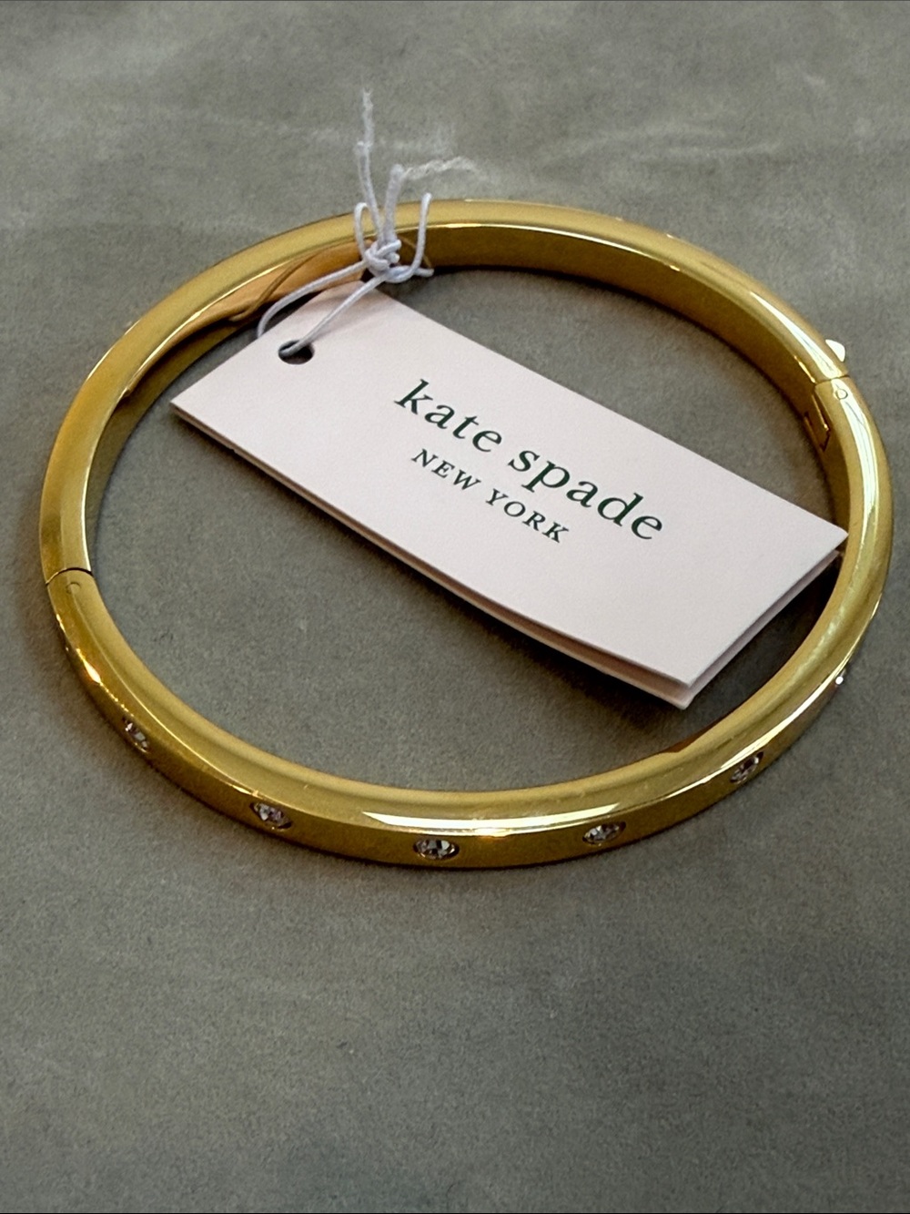 kate spade Set In Stone crystal-studded hinged bangle - Picture 2 of 15